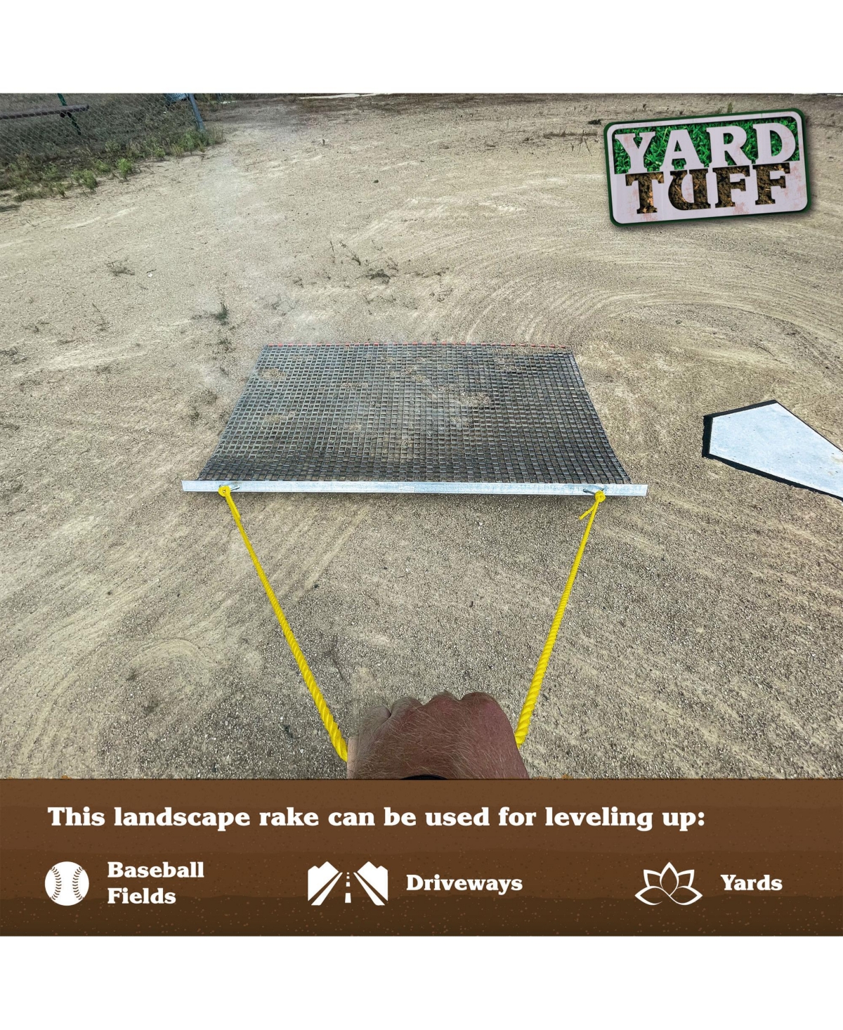 Yard Tuff 53HPDM Atv/Utv 5' x 3' Zinc & Steel Field Surface Leveling Drag Mat