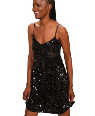 Women's Sleeveless Sequin Mini Dress