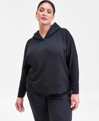 I.N.C. International Concepts - Plus Size Studded Pullover Hoodie