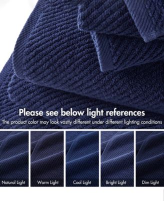 Diagonal Ribbed Cotton 6-Pc. Washcloths Set