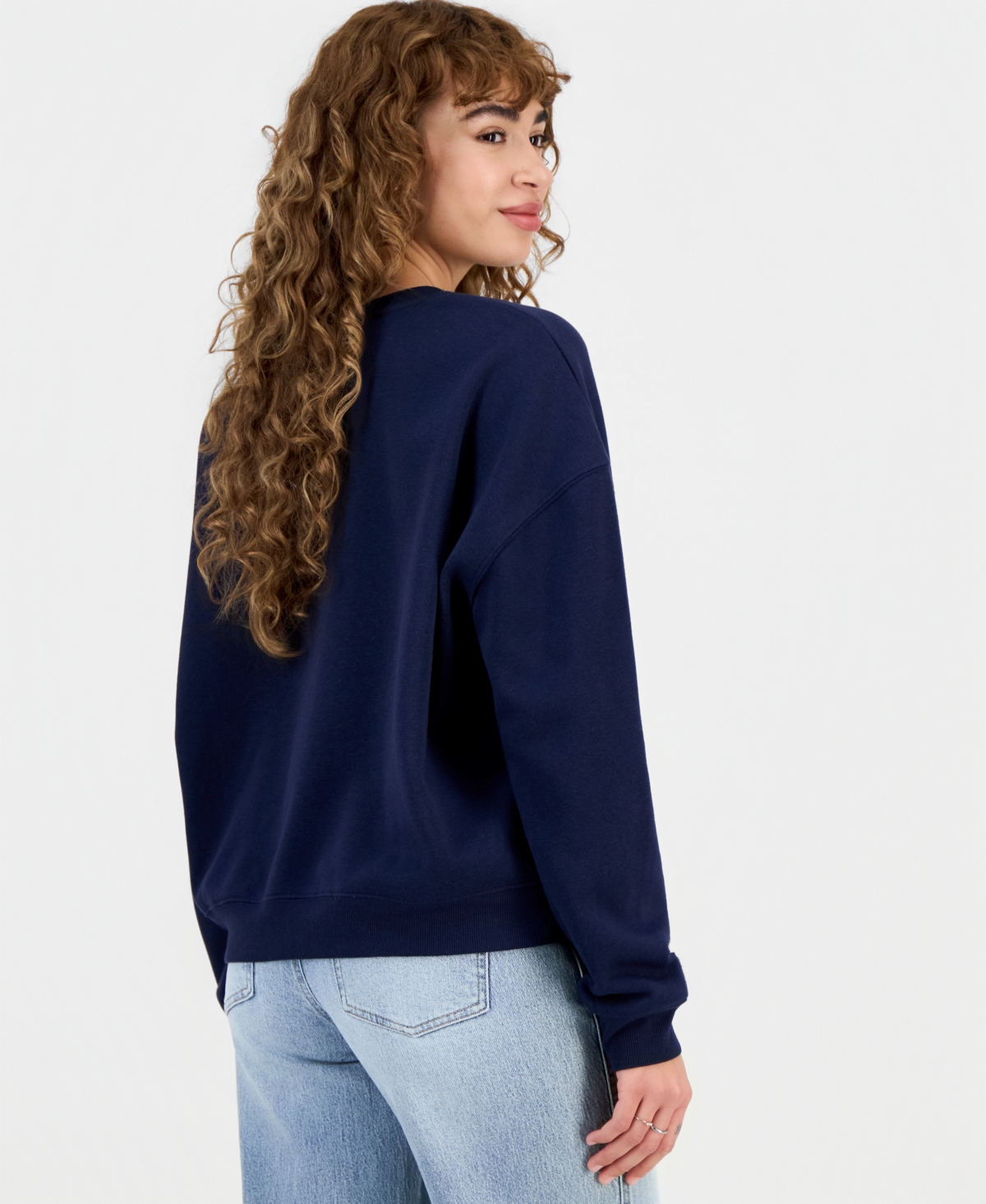 Grayson Threads, The Label Juniors' Hello Kitty Glitter Fleece Crewneck Sweatshirt