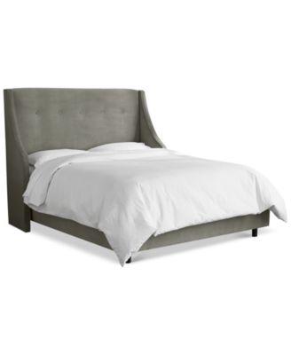 Macy's - Galvez King Button Tufted Wingback Bed, Direct Ship