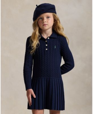 Polo Ralph Lauren - Girls 2T-6X Mini-Cable Long Sleeves Sweater Dress