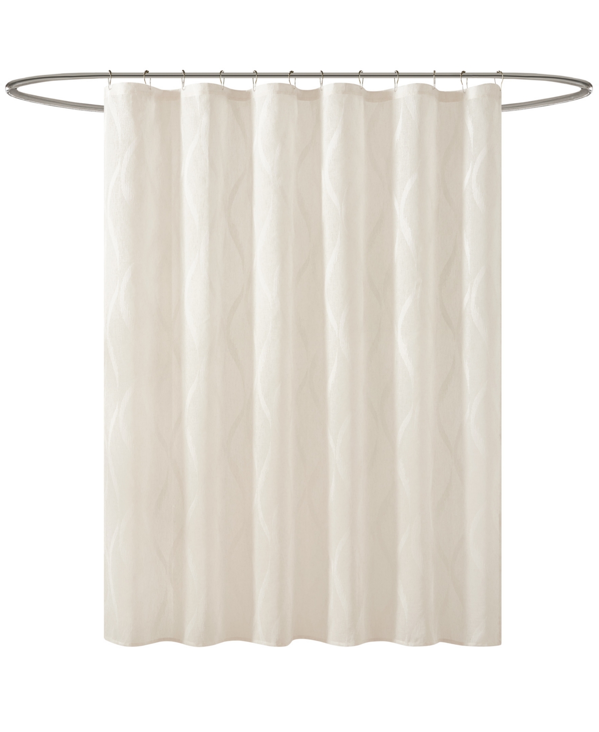 Madison Park Candice Sheer Shower Curtain, 72" X 72" In White