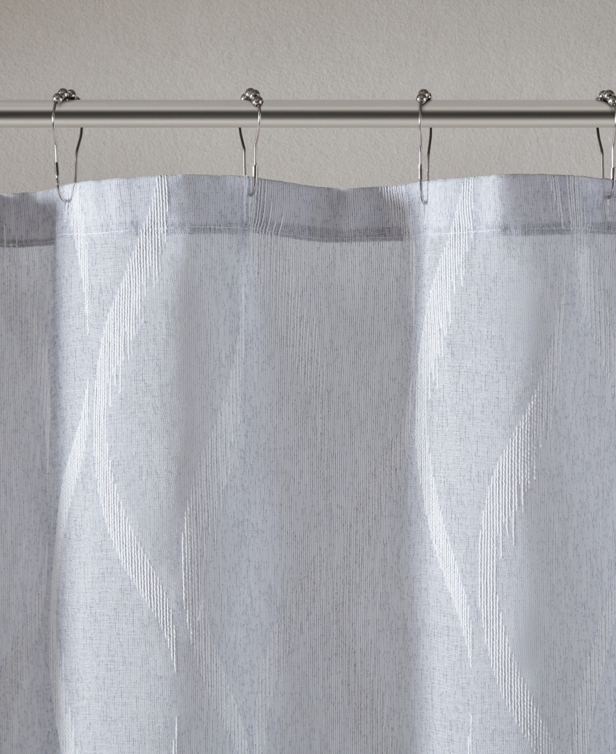 Madison Park Candice Sheer Shower Curtain, 72" X 72" In White