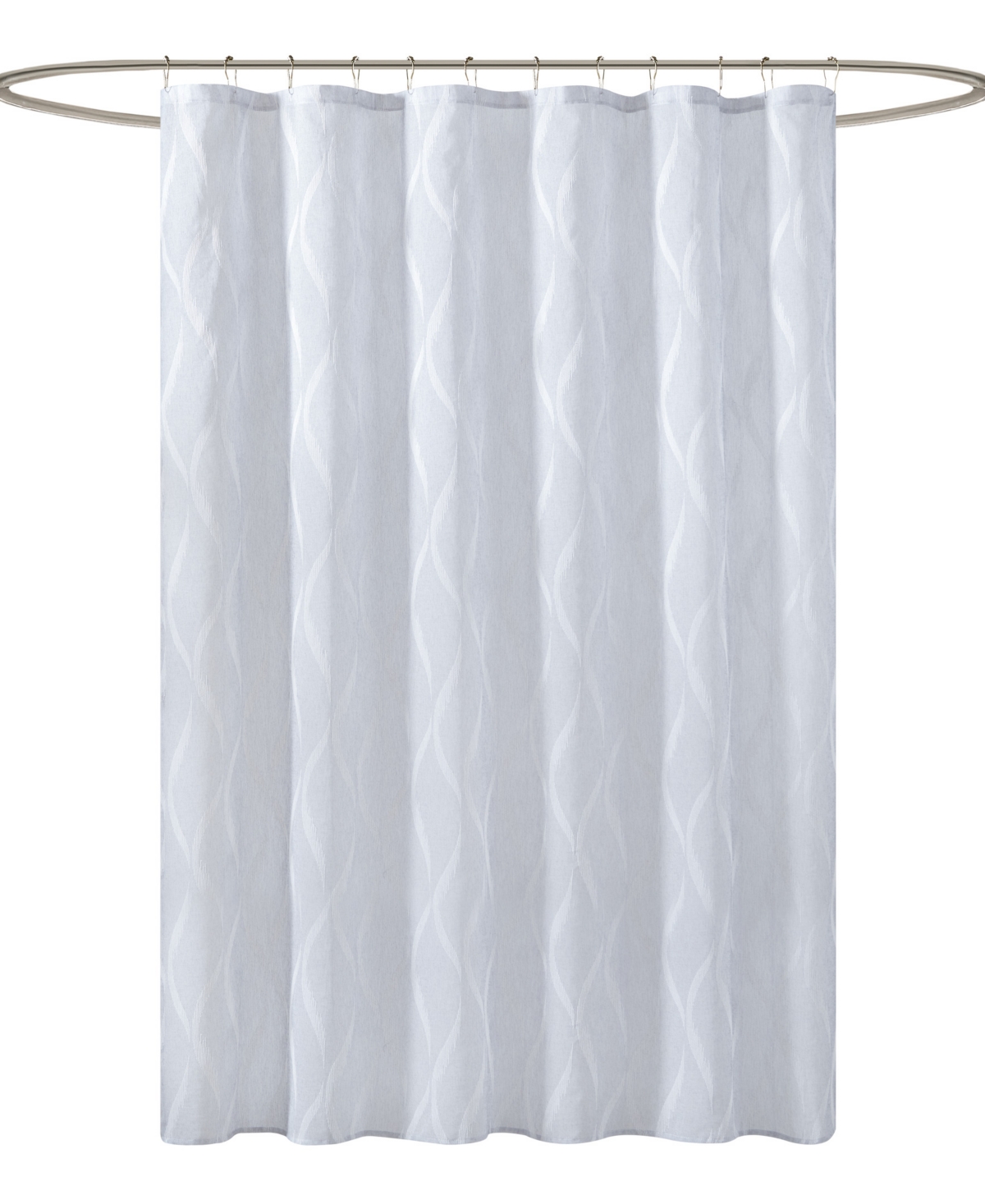 Madison Park Candice Sheer Shower Curtain, 72" X 84" In White