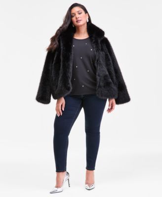 Plus Size Embellished Dolman-Sleeve Top, Macy's Exclusive 