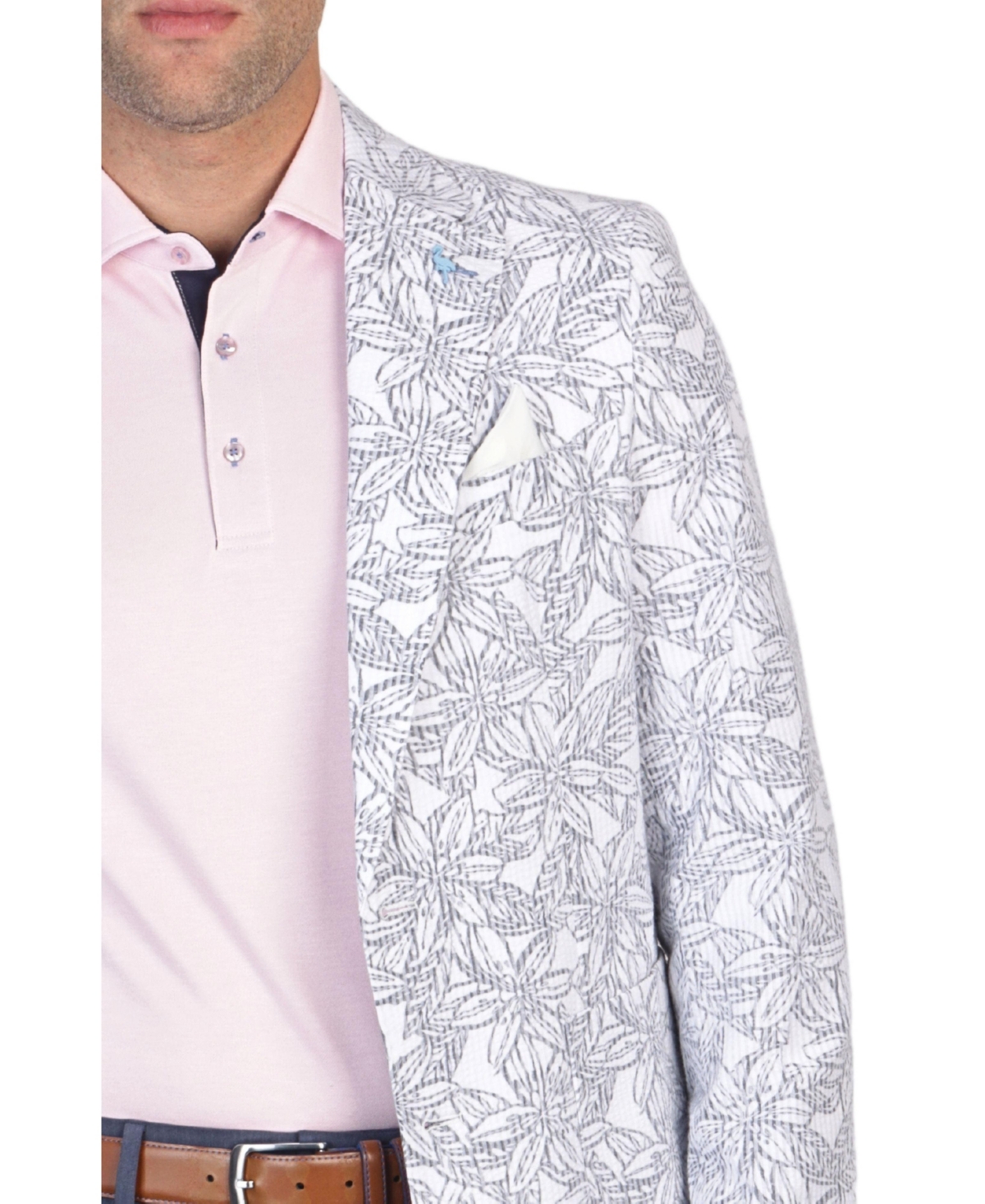 Tailorbyrd Men's Floral Striped Unlined Sport Coat