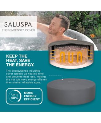 SaluSpa Honolulu AirJet Inflatable Hot Tub with EnergySense Cover, Grey