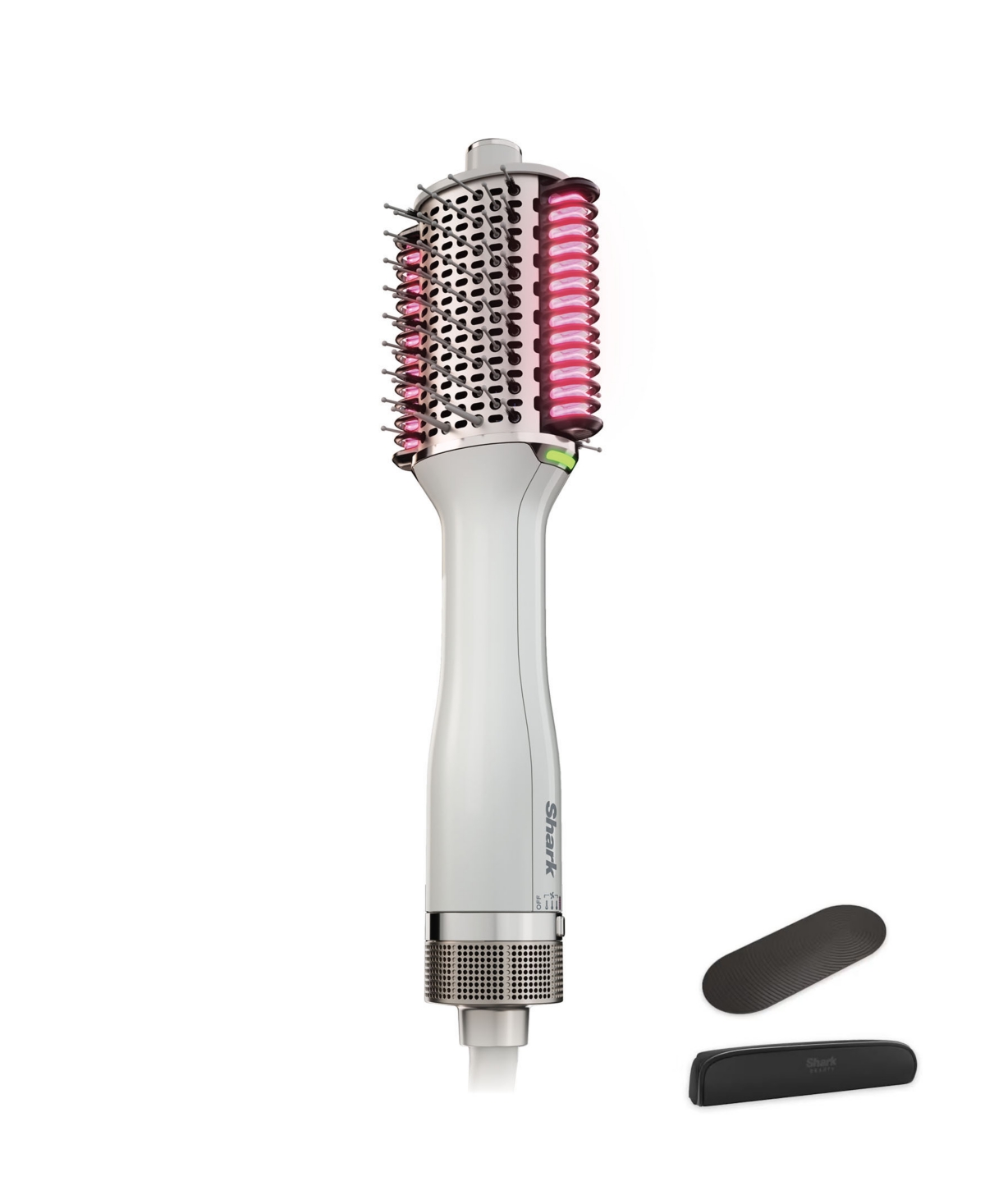Shark 3-pc. Smoothstyle Heated Comb And Blow Dryer Brush With Storage Bag Silicone Mat In White