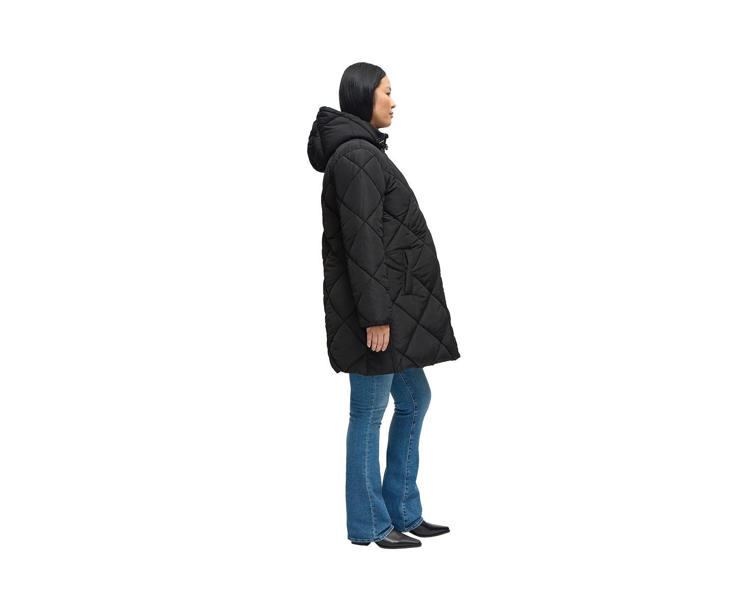 Maternity Ingrid + Isabel Longline Puffer Jacket with Removable Babywearing Cocoon Insert