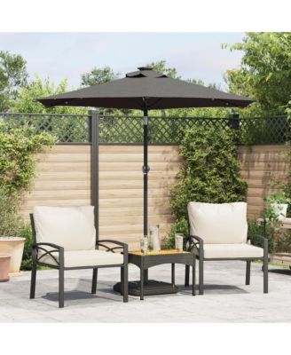 Garden Parasol Anthracite Steel, Polyester Large Tiltable