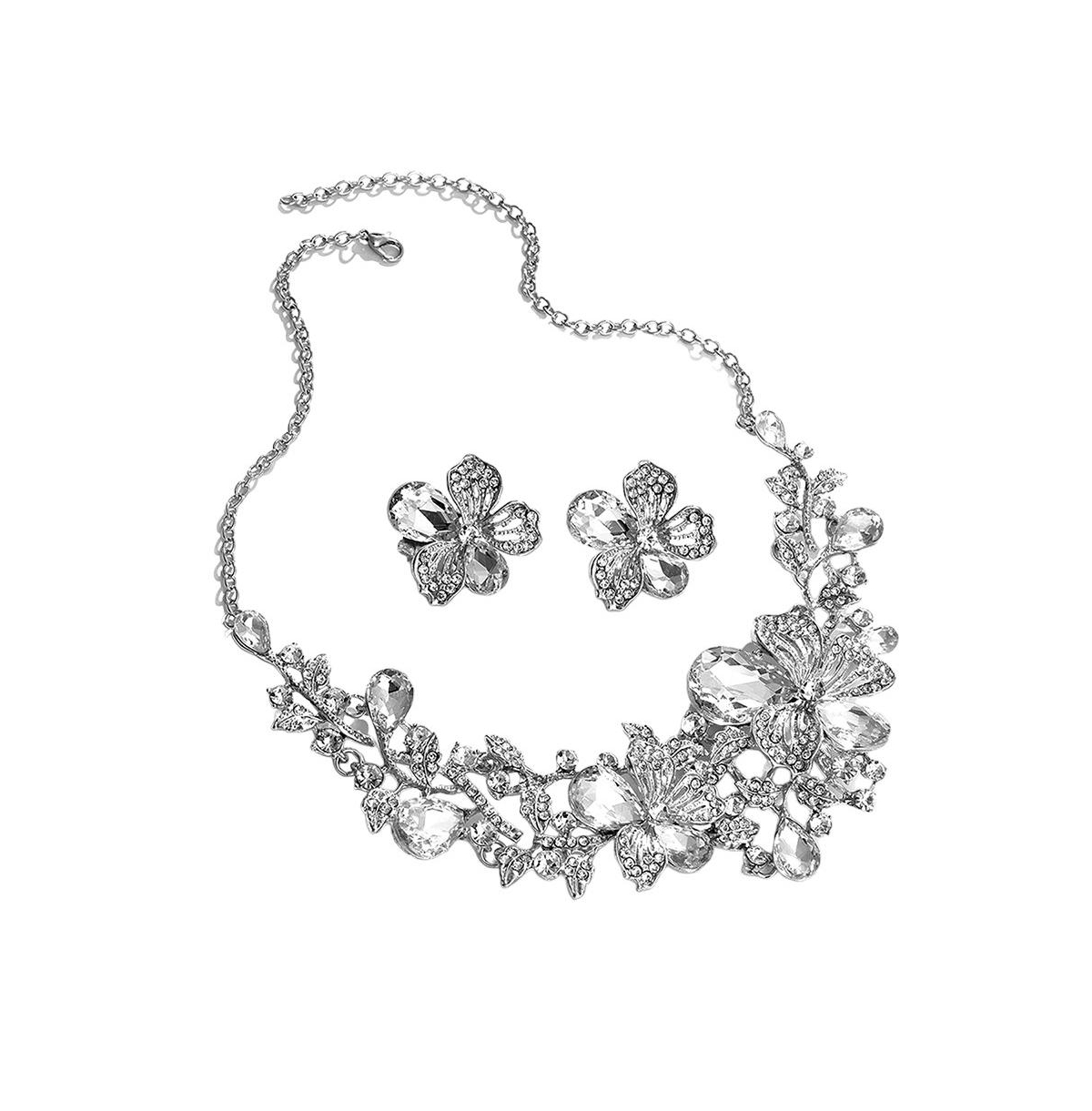 Sohi Women's Flora Jewellery Set - Silver