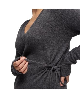 Maternity Ingrid + Isabel Cozy V Neck Midi Sweater Dress