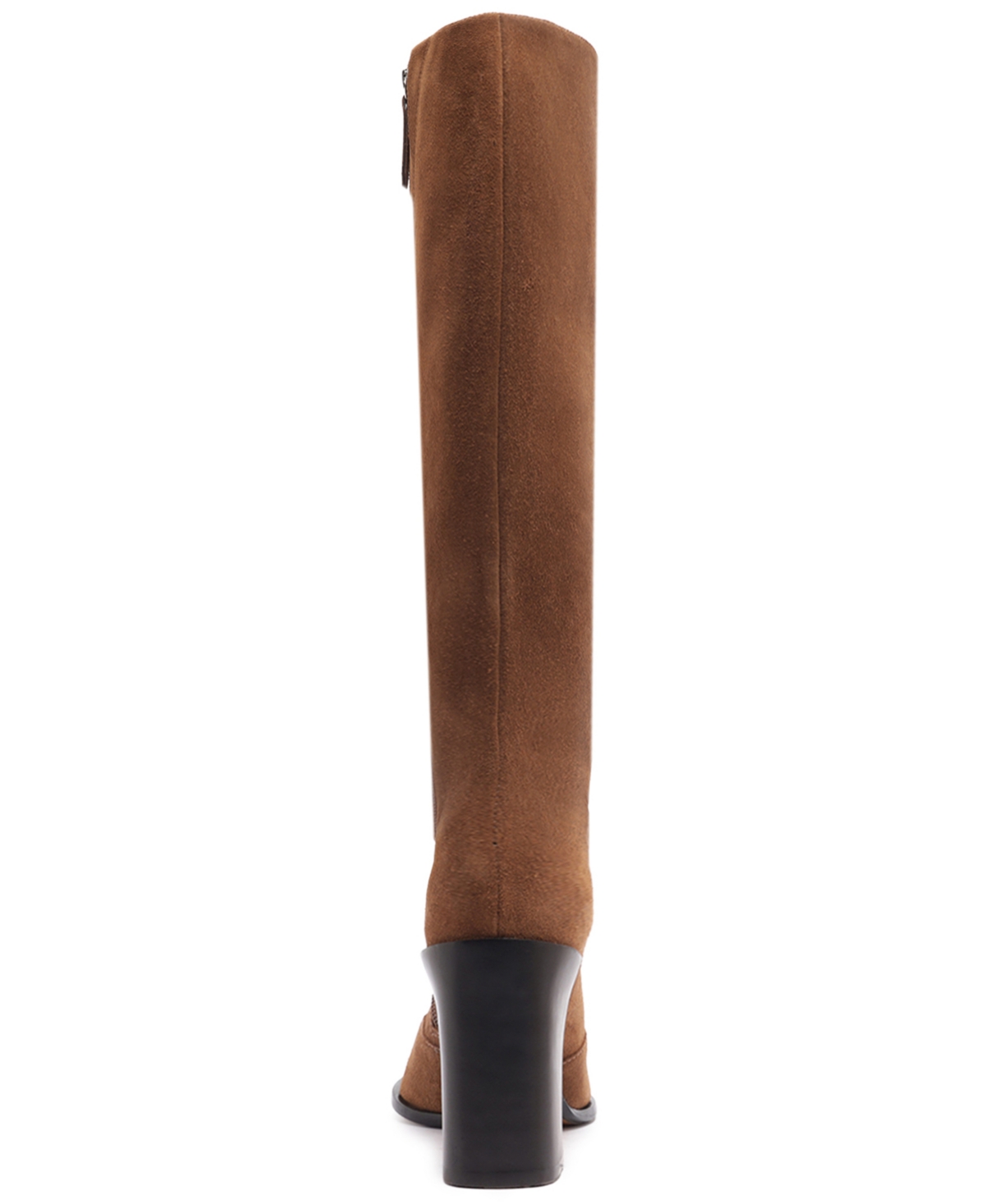 Schutz Raffaela Up Block Pointed Toe Knee High Boot In Brown