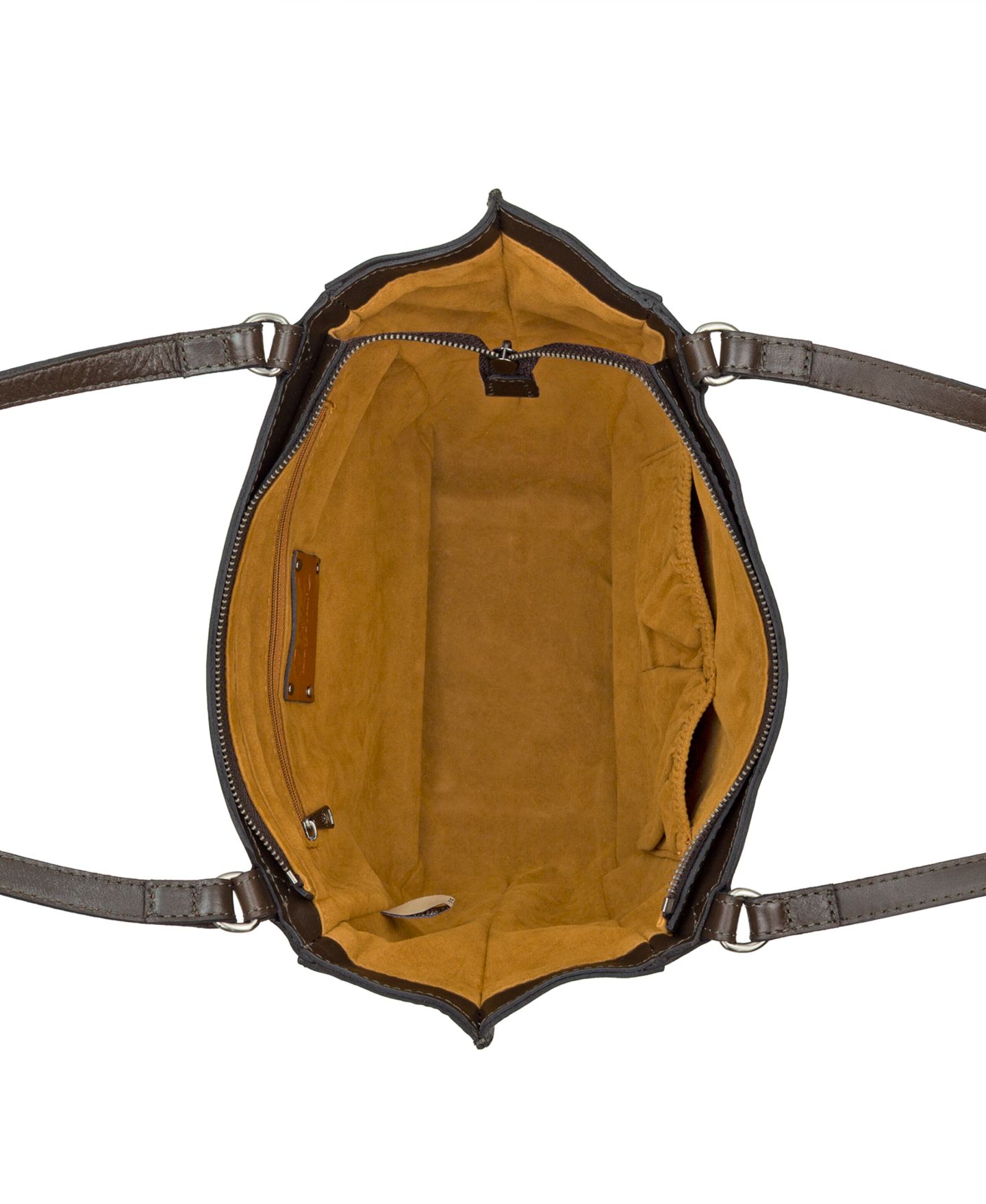 Женская сумка Patricia Nash Cassola Large Leather Satchel, цвет: Серо-бежевый — фото 4