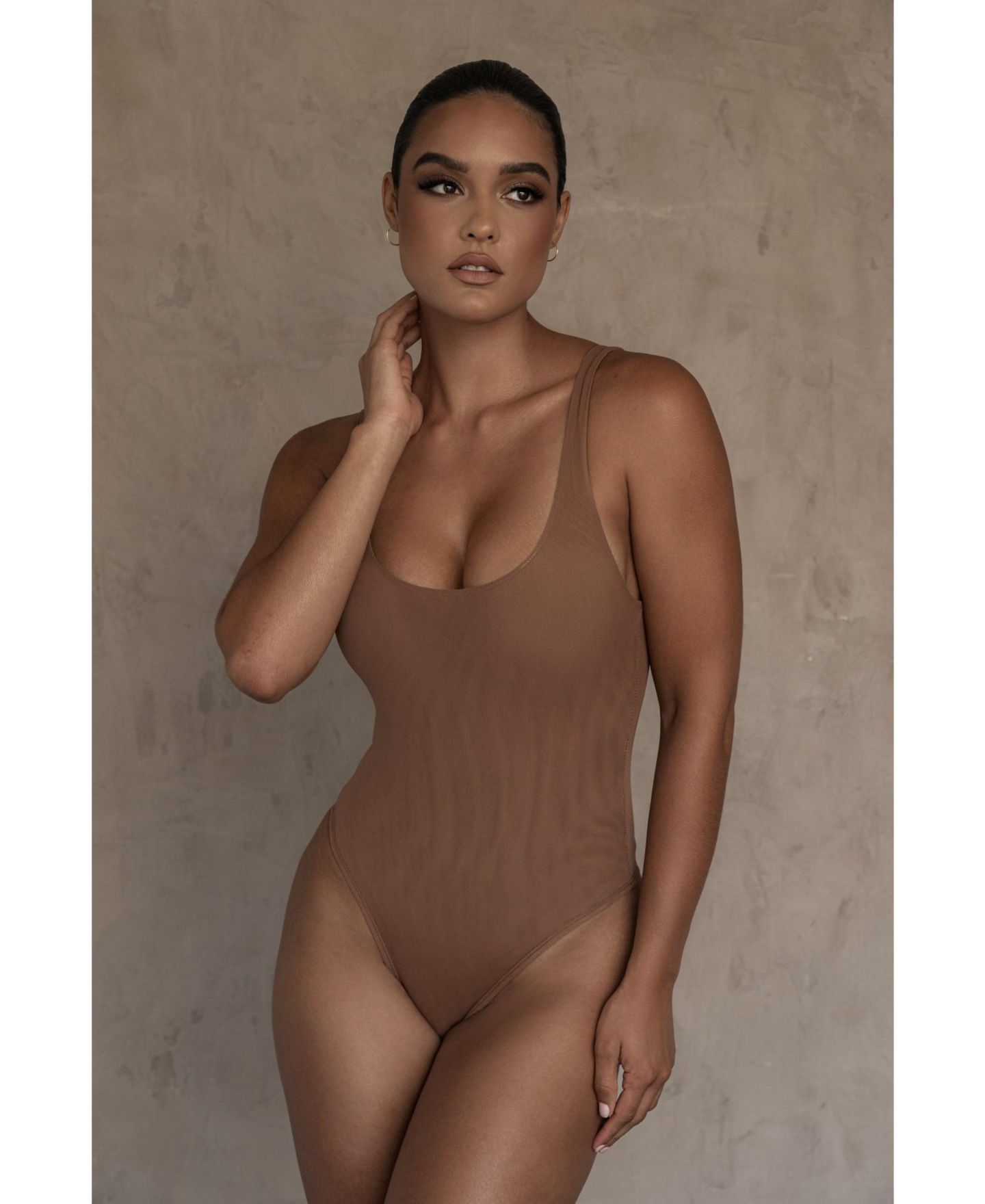 Боди Undergarment, сетка — JLUXLABEL, цвет: Коричневый — фото 6