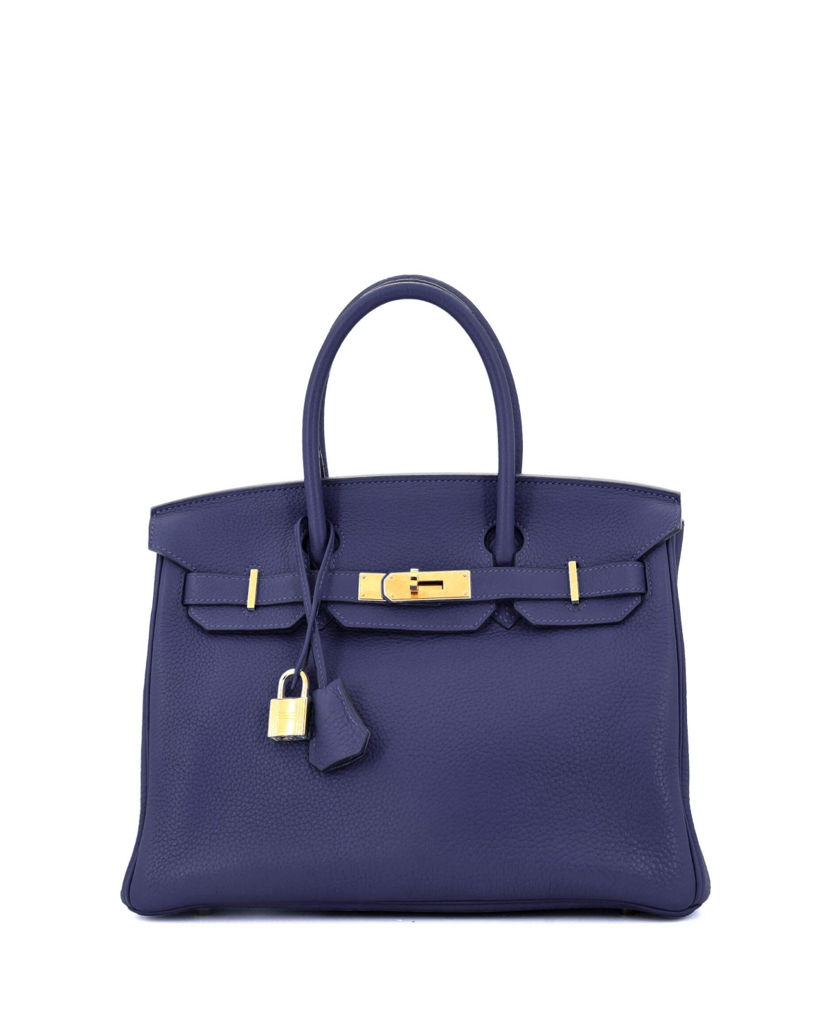Pre-Owned Hermes Birkin 30 Handbag Clemence with Gold Hardware