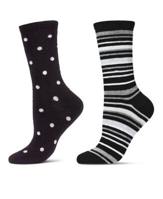 Women's 2 Pair Pack Cashmere Blend Crew Socks