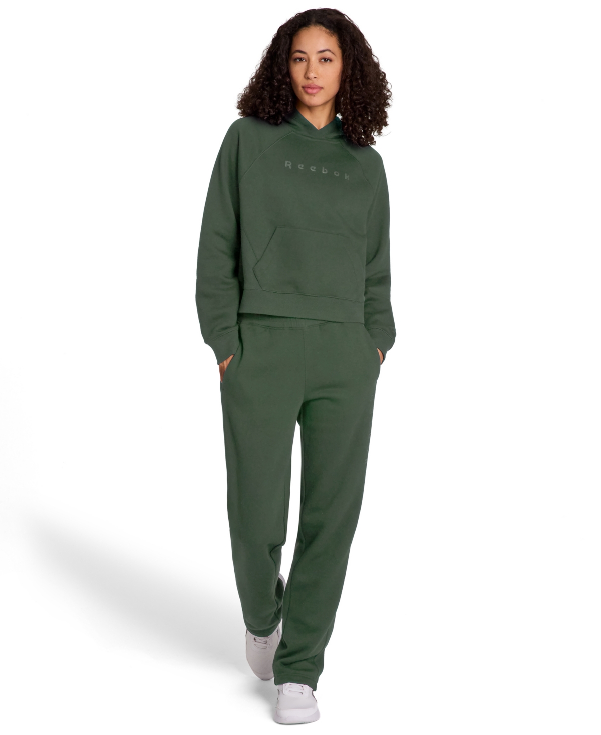 Reebok Women's Kangaroo Pocket Hoodie In Green