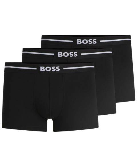 Бельё для мужчин, хлопок-стрейч, 3 шт. — Hugo Boss, цвет: Чёрный