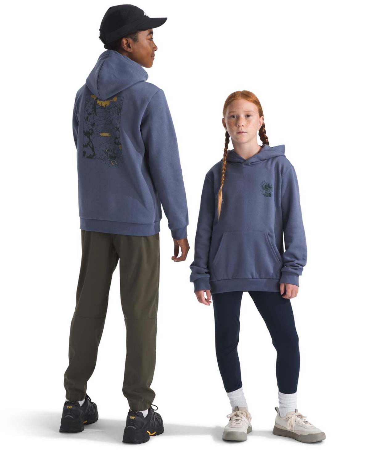 The North Face Kids 7-20 Evolution Snow Long Sleeve Hoodie In Blue