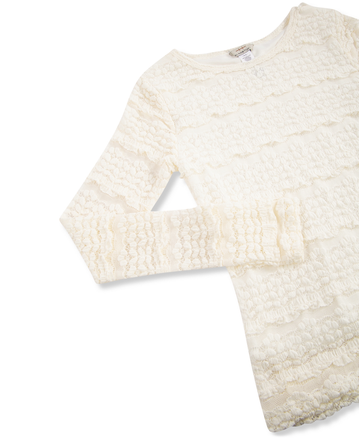 Habitual Kid Habitual Girls 7-16 Lace Long Sleeve Top In White