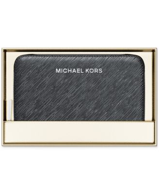 Michael Kors Women's Boxed Jet Set Small Zip Around Card Case