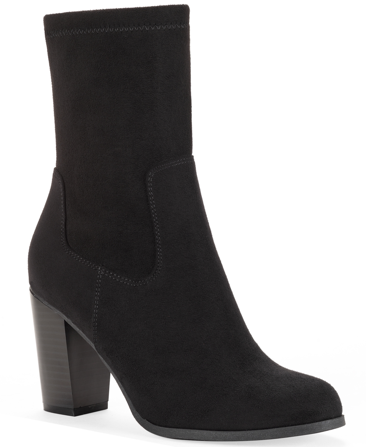 Style & Co Women's Anitaa Stretch Regular Calf Booties, Macy's Exclusive In Black