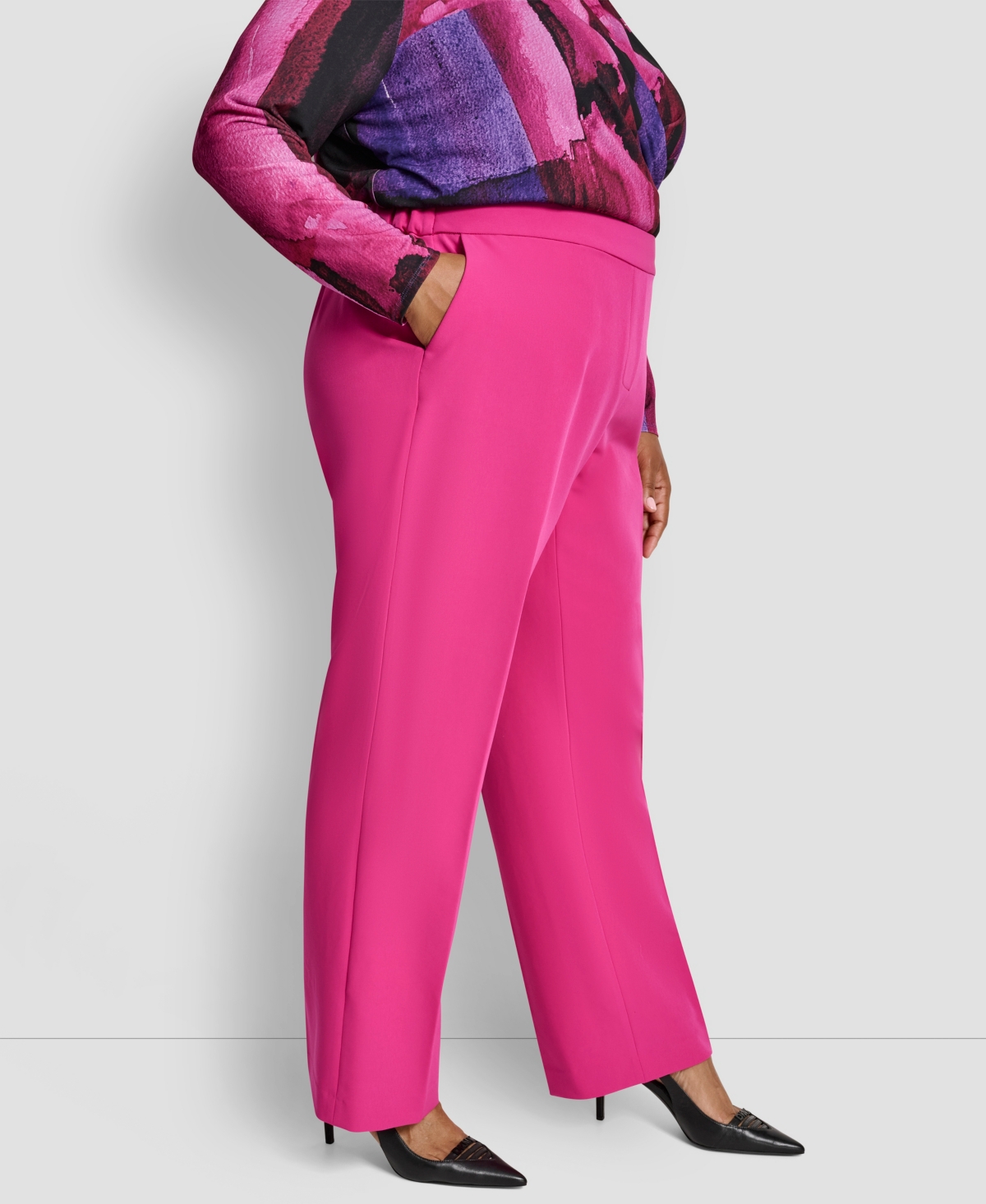Dkny Plus Elastic Back Ankle Pants