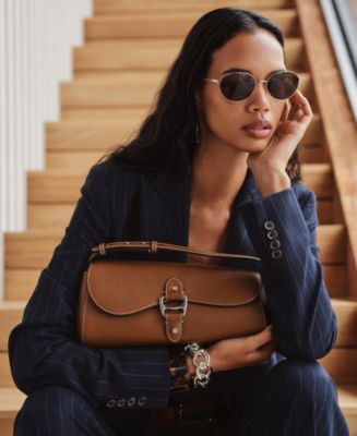 Lauren Ralph Lauren Leather Medium Tasha East-West Bag - Macy's