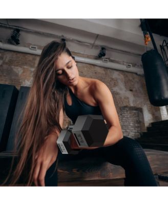 BalanceFrom Dumbbell Set with Stand, Rubber Encased Home Gym Hand Weights, 150lb