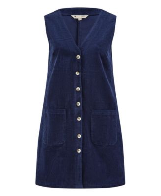 Women's Cord Tunic Dress With Pockets