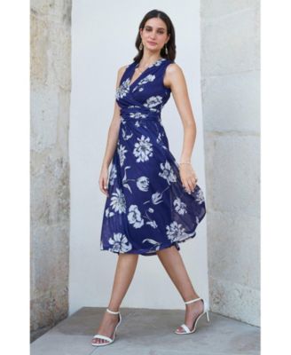 Women's Floral Print Stretch Mesh Dress