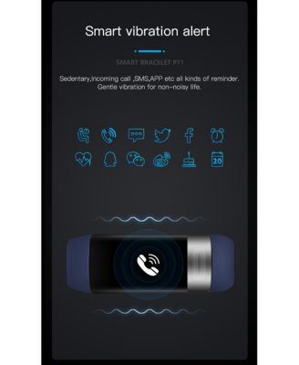 Advanced Health Monitoring Smart Bracelet with ECG and Temperature Tracking -Blue