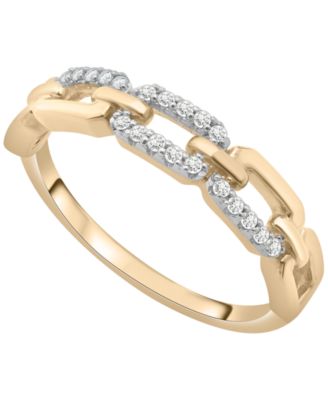 Wrapped - Diamond Linked Ring (1/10 ct. t.w.) in 10K Yellow Gold