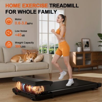 Superun Black  Urban Mini Under-Desk Treadmill with Remote Control