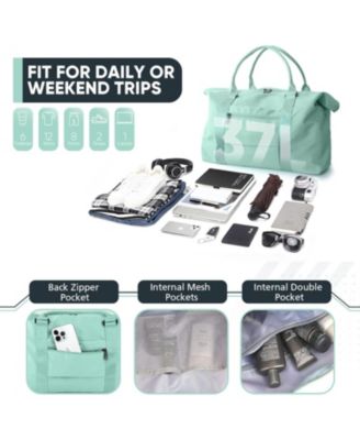 Grass Weekender Travel Bag - Small Gym Bag for Men & Women, Overnight Bag with Trolley Sleeve, Airplane Travel Essentials