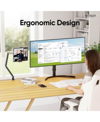 Tablet Stand for Desk, Adjustable iPad Holder Clamp Mount, 360° Rotation, Sturdy Aluminum Tablet Arm Mount for 4.7"-13" Device