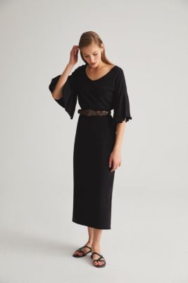 Women's Ruffled Sleeve Dress