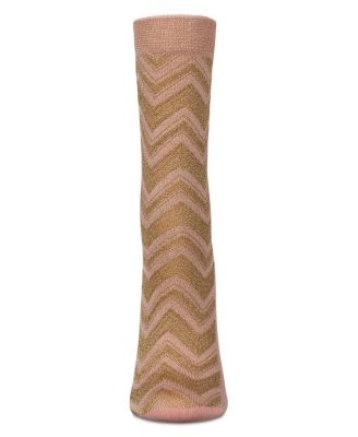 Women's Shimmer Chevron Crew Socks