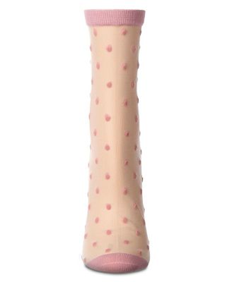 Women's Sheer-All-Over Polka Dot Ankle Sock