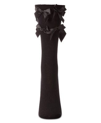 Women's Multiple Knit-On Bows Cotton Rich Crew Sock