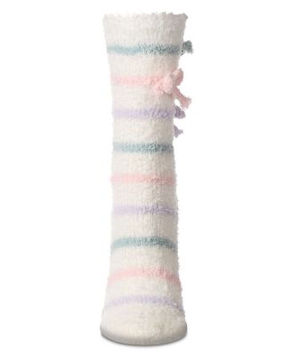 Women's Triple Bow Extra-Plush Non-Skid Cozy Crew Sock