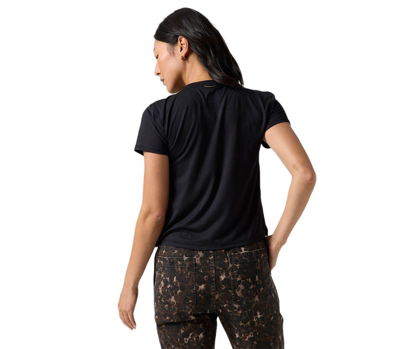 Женский топ Backcountry Destination Crew Top Short-Sleeve Performance, цвет: Чёрный — фото 2