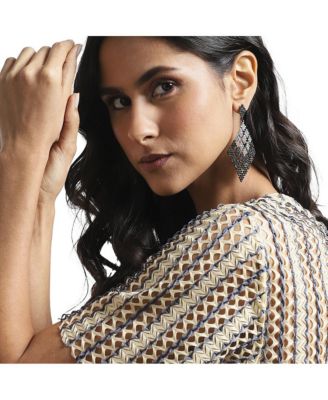 Ombre Rhombus Drop Earrings