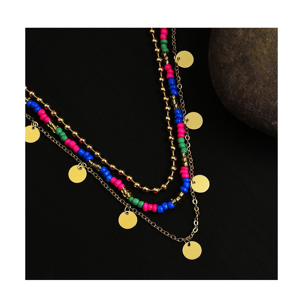 Sohi Women's Everyday Multi-layer Necklace In Gold