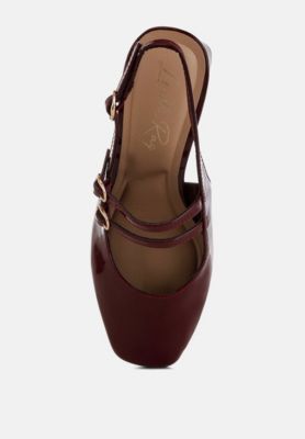 Womens Cananga Block Heel Slingback Sandals