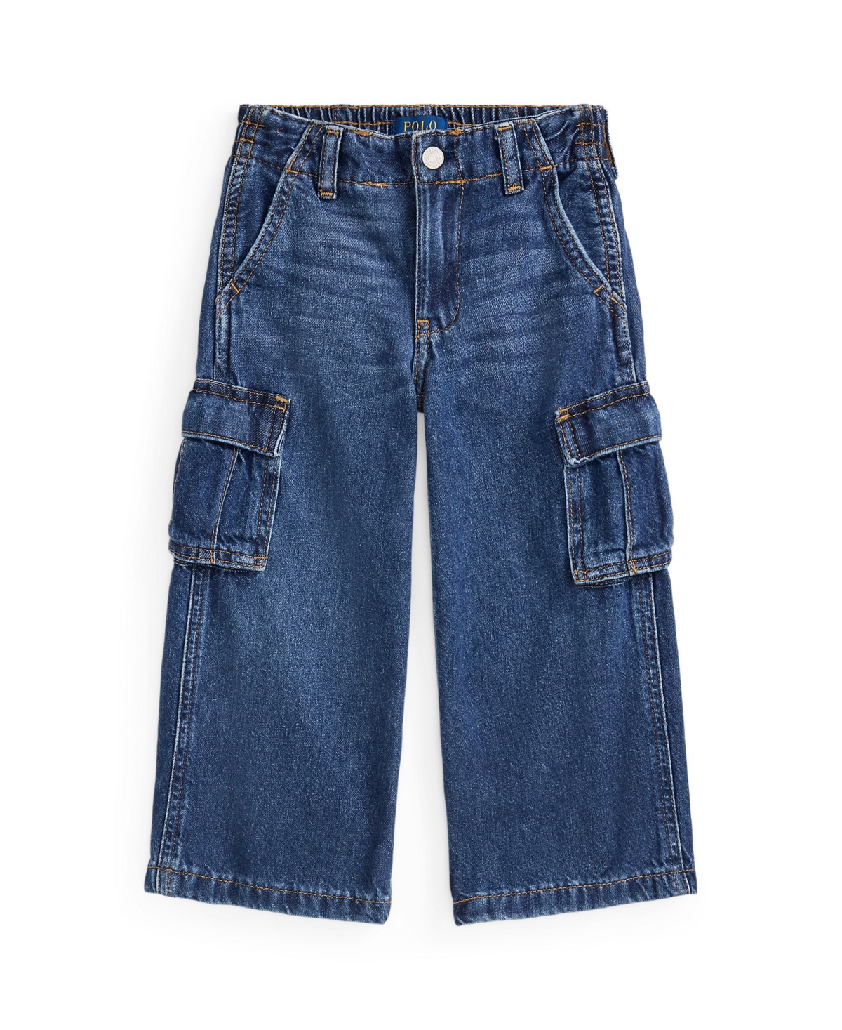 Polo Ralph Lauren Cargo-pocket Wide-leg Jeans In Blue