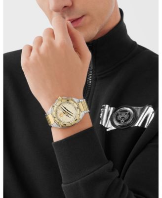 Men's Thunder Force 3 Hand Quartz Two Tone Bracelet watch, 47mm